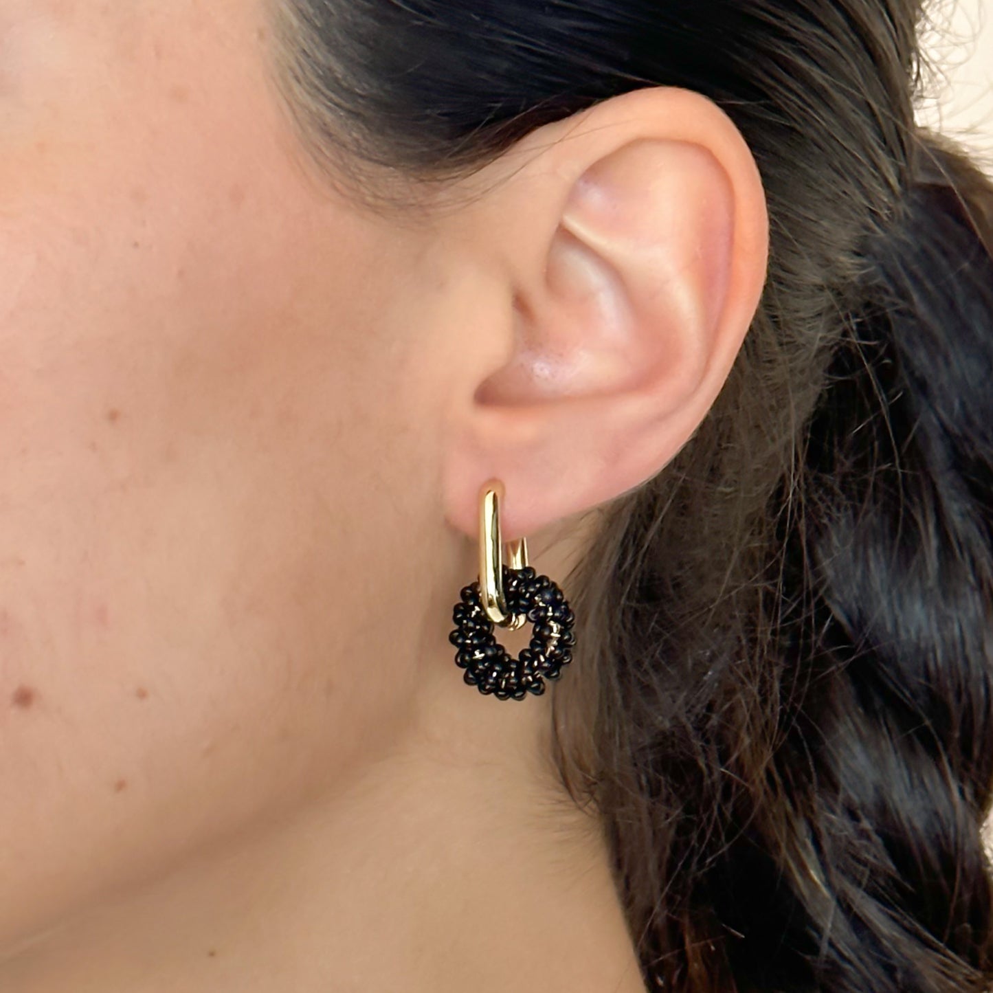 Aretes doble con Miyuki