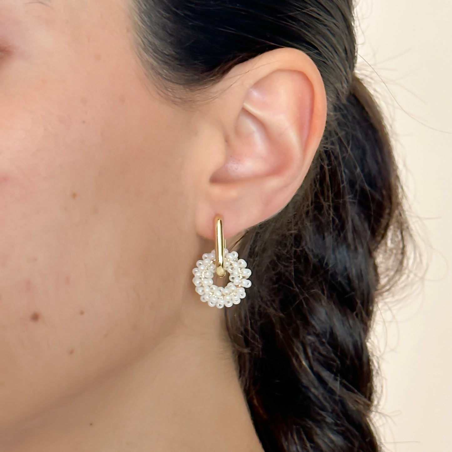Aretes doble con Miyuki