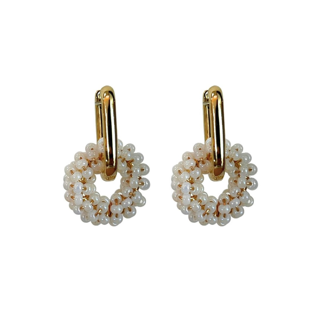 Aretes doble con Miyuki