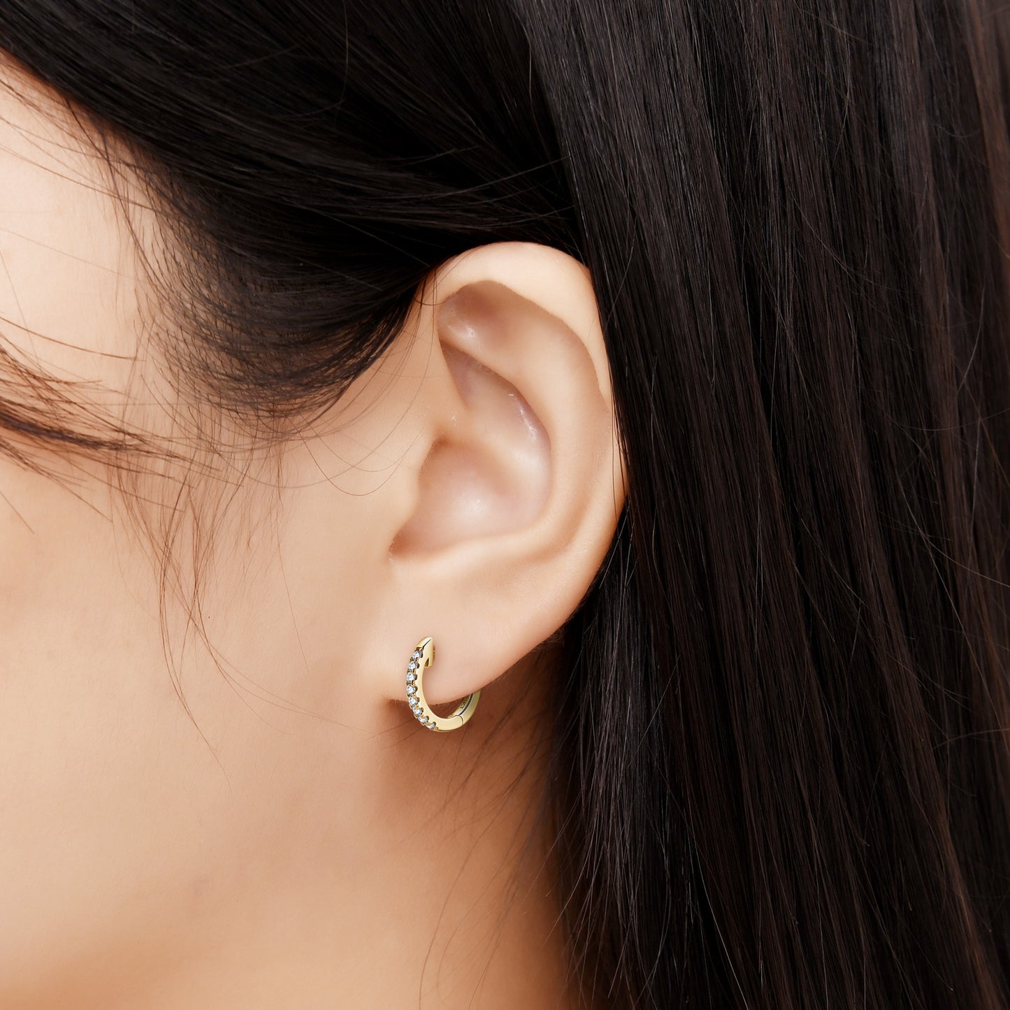 Arracadas con Moissanitas 0.27ct tw GRA