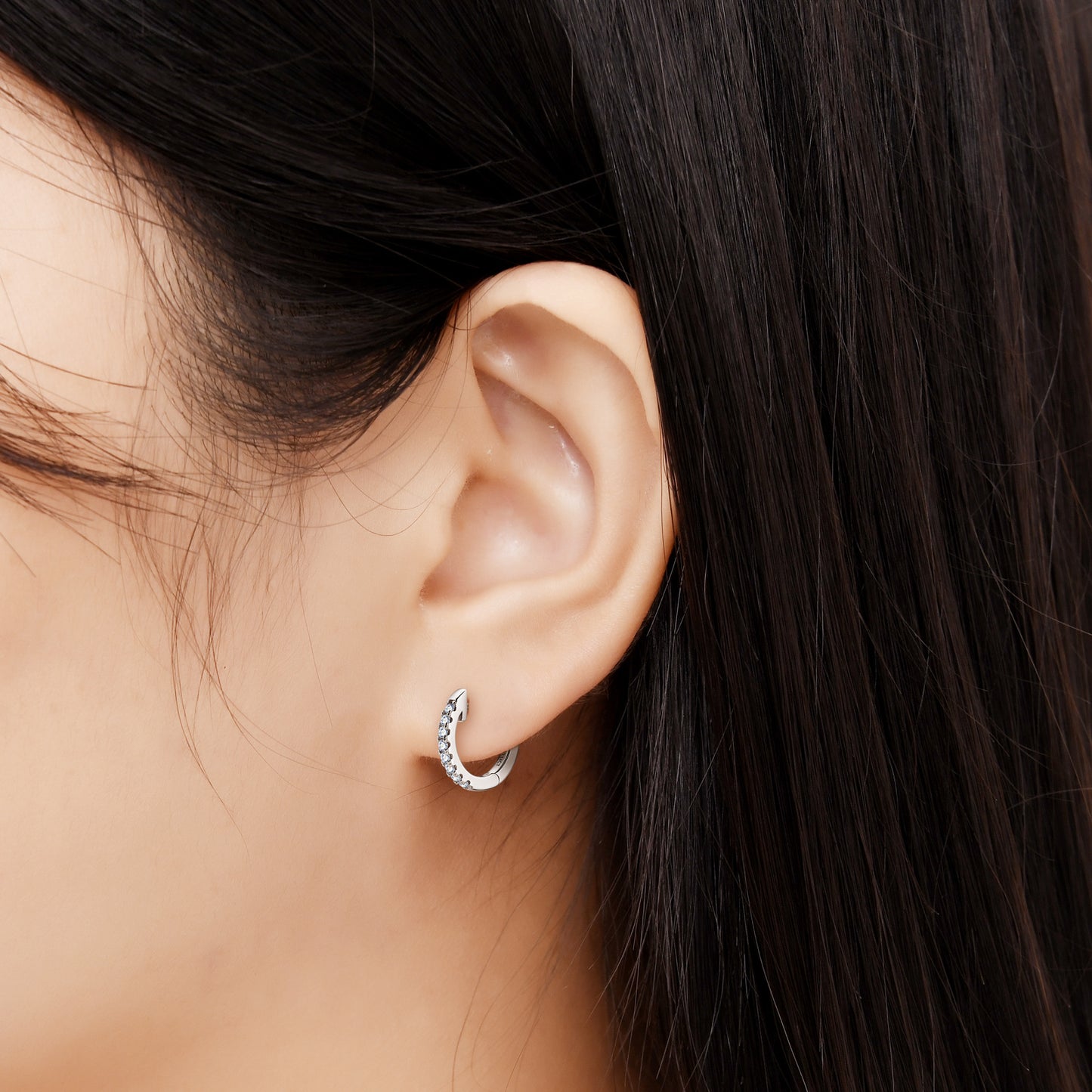 Arracadas con Moissanitas 0.27ct tw GRA