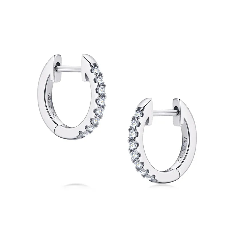 Arracadas con Moissanitas 0.27ct tw GRA