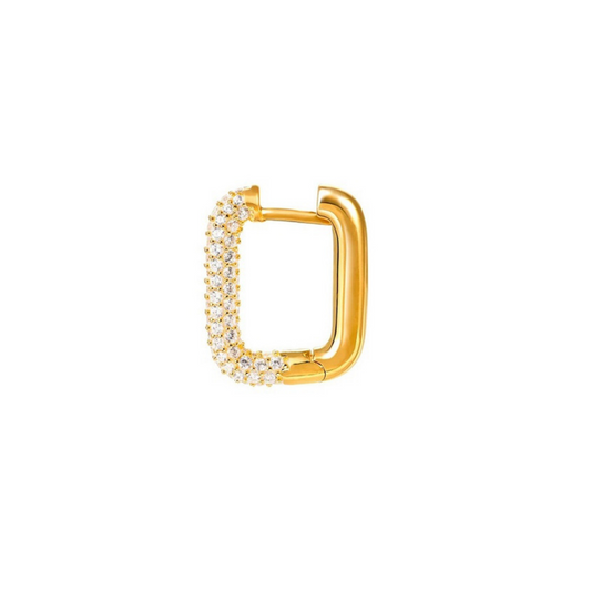 Hoop Pavé rectangular s925
