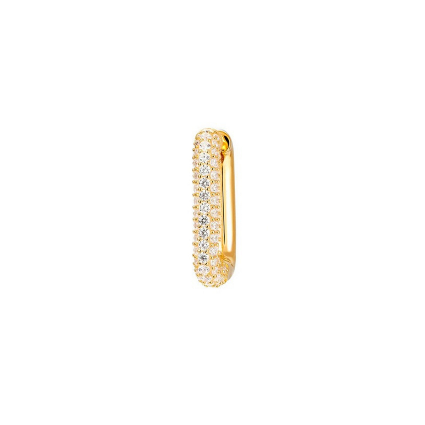 Hoop Pavé rectangular s925