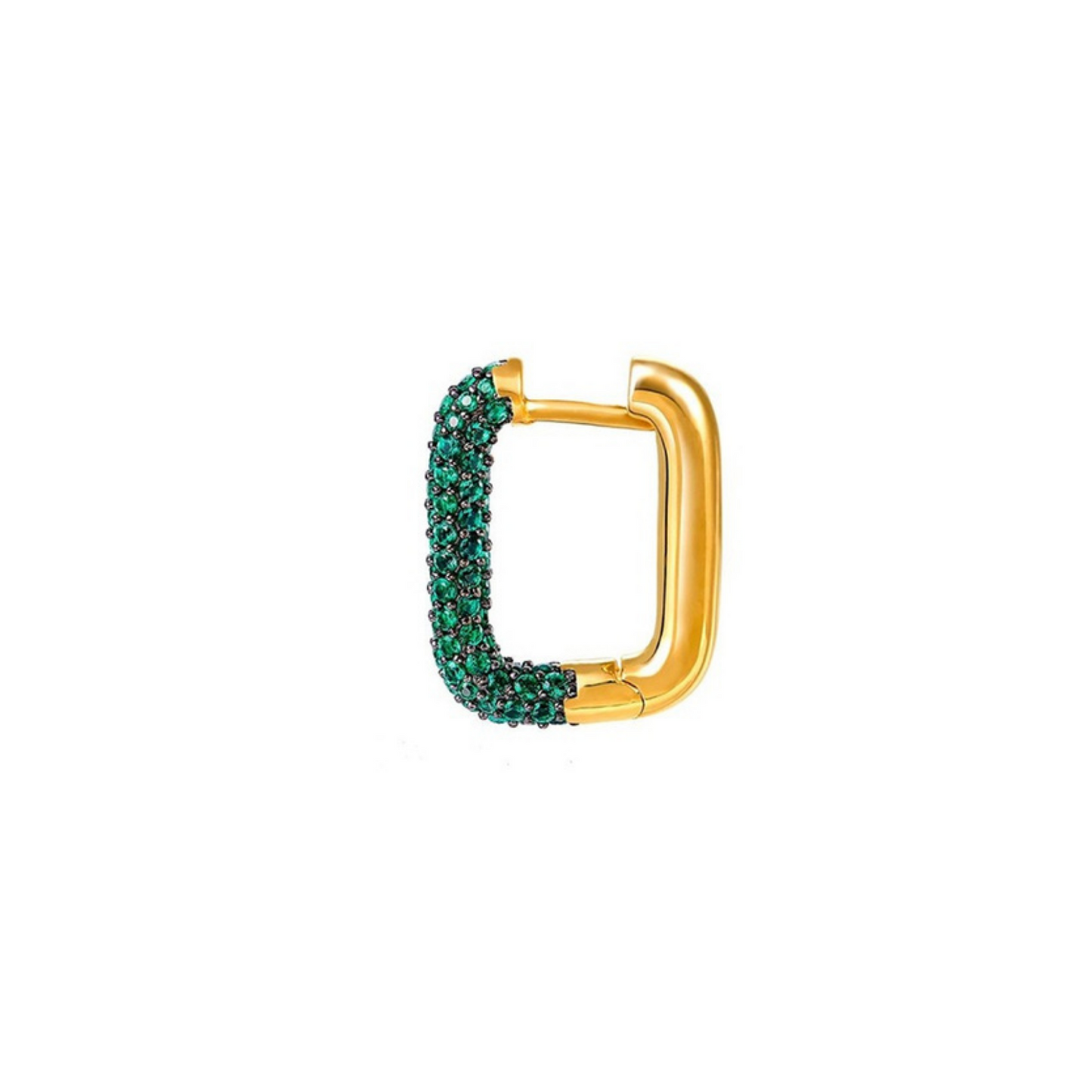 Hoop Pavé rectangular s925
