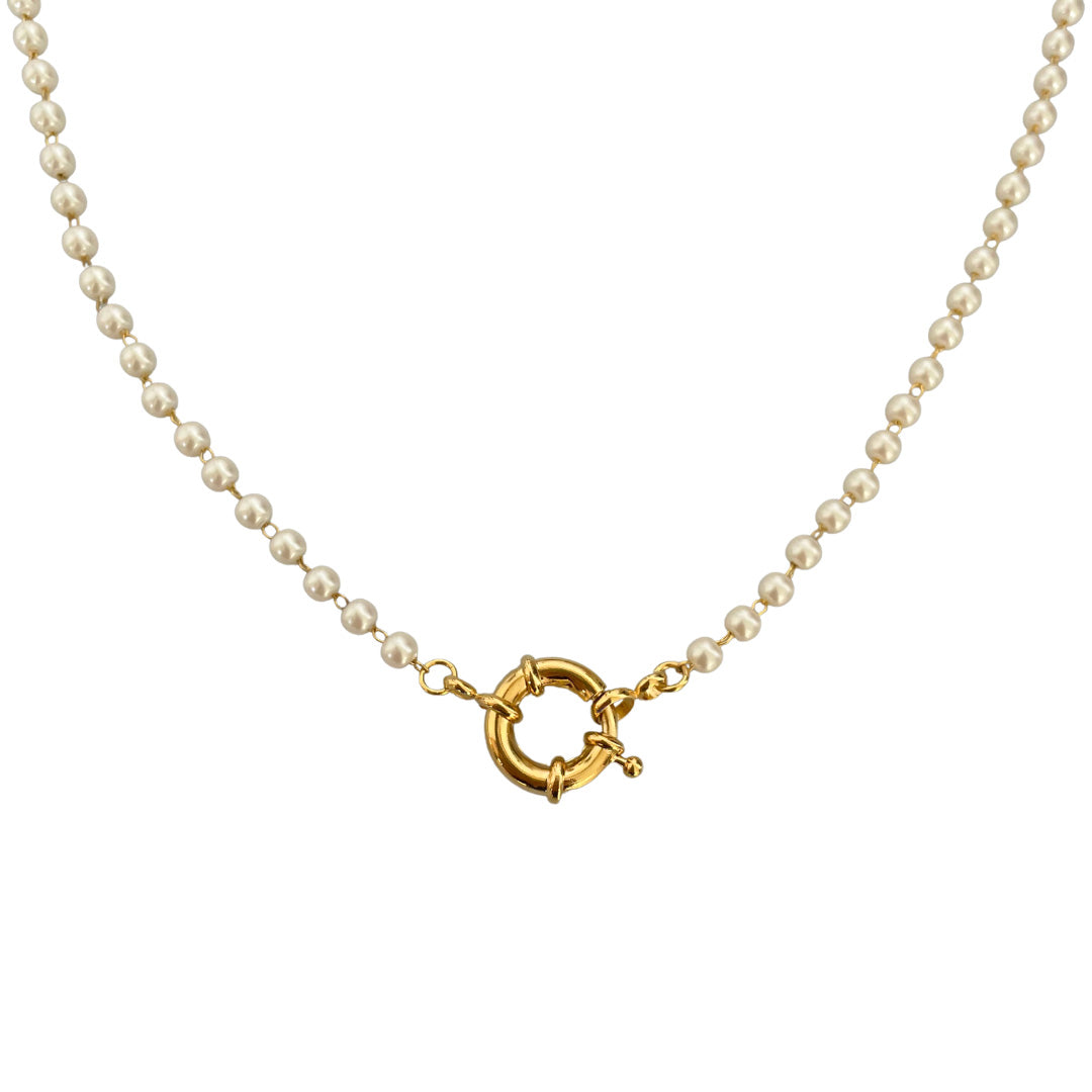 Choker bandola con perlas