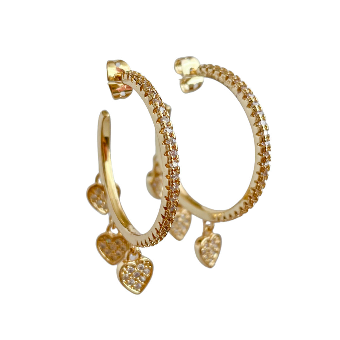 Aretes 3 colgantes