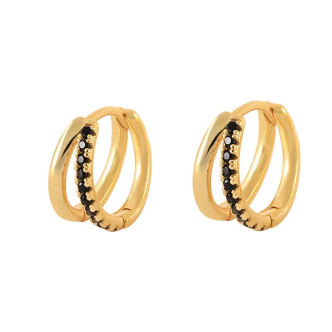 Hoops Doble con zirconias s925