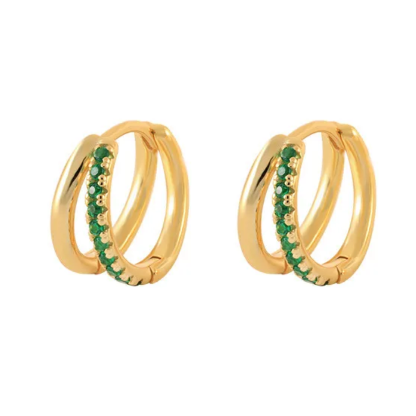 Hoops Doble con zirconias s925