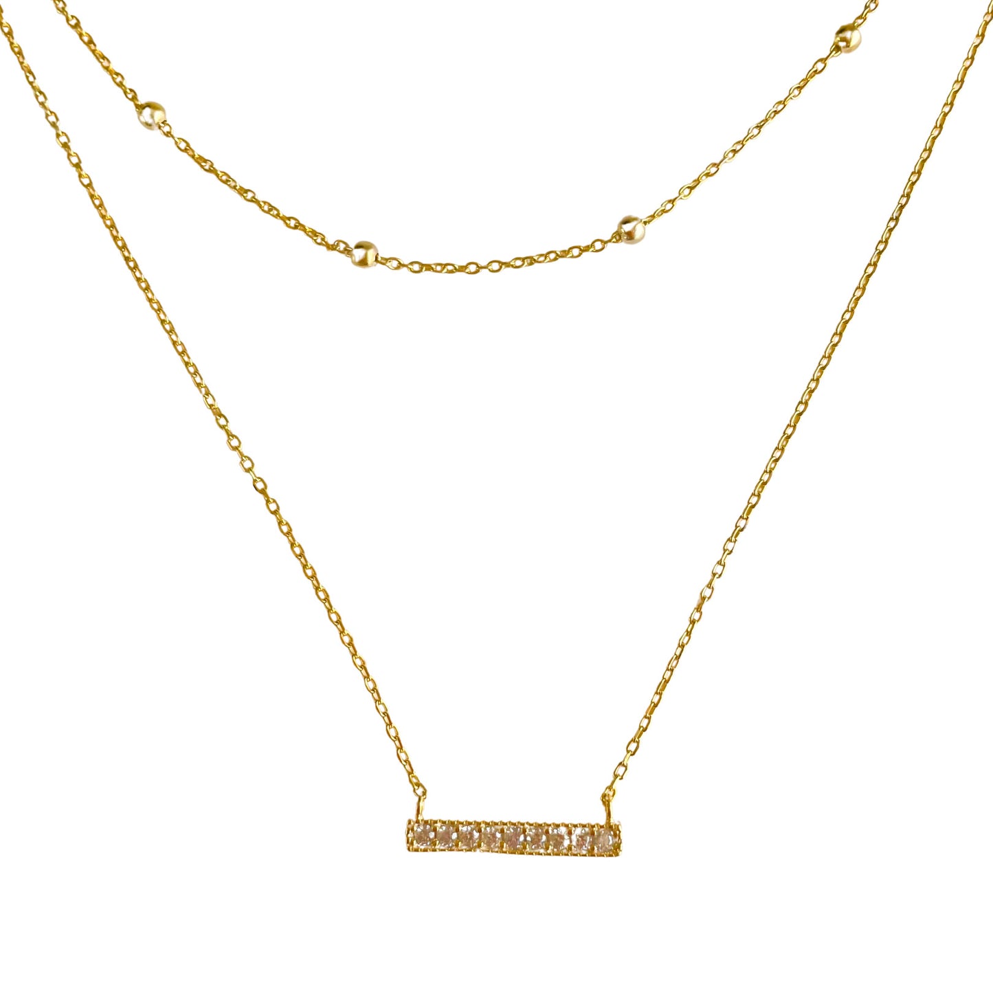 Collar Doble Shiny s925
