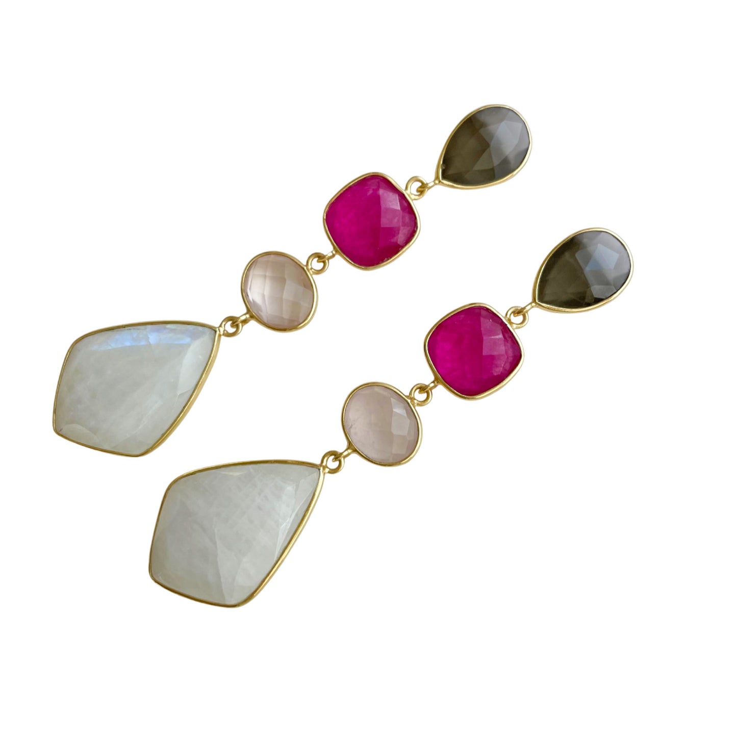Aretes Morado-Piedras Semi Preciosas