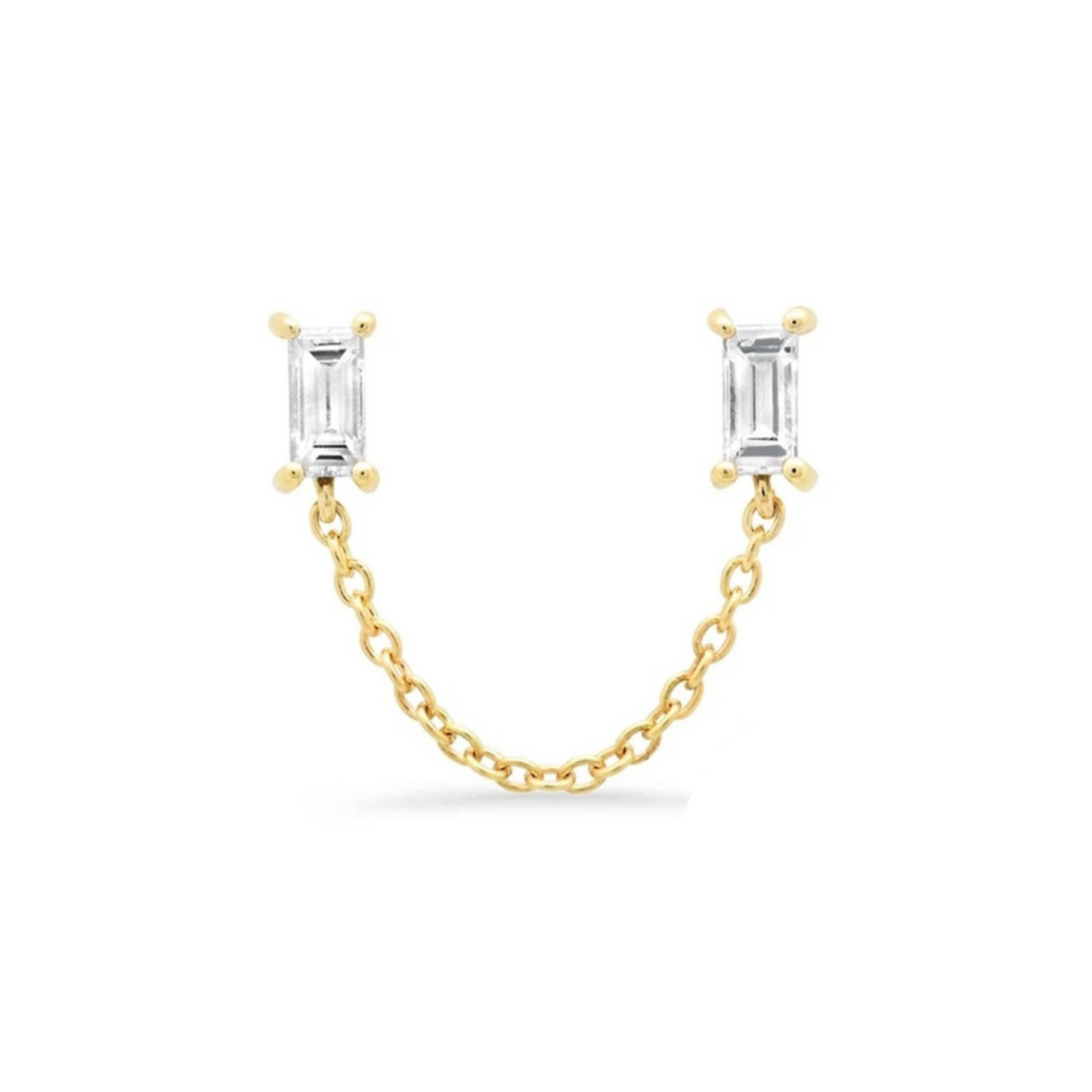 Arete doble Baguette s925