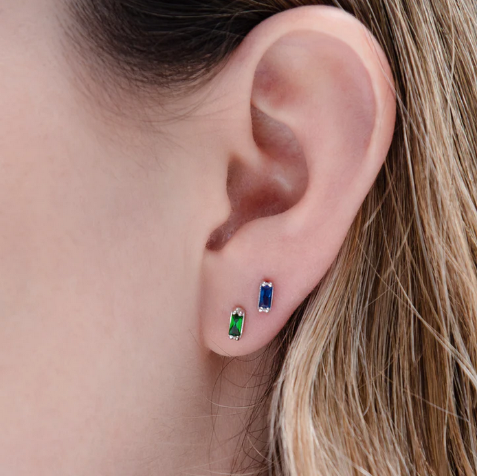 Studs rectángulo s925