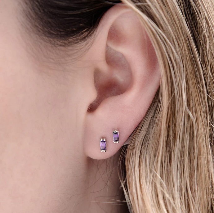 Studs rectángulo s925