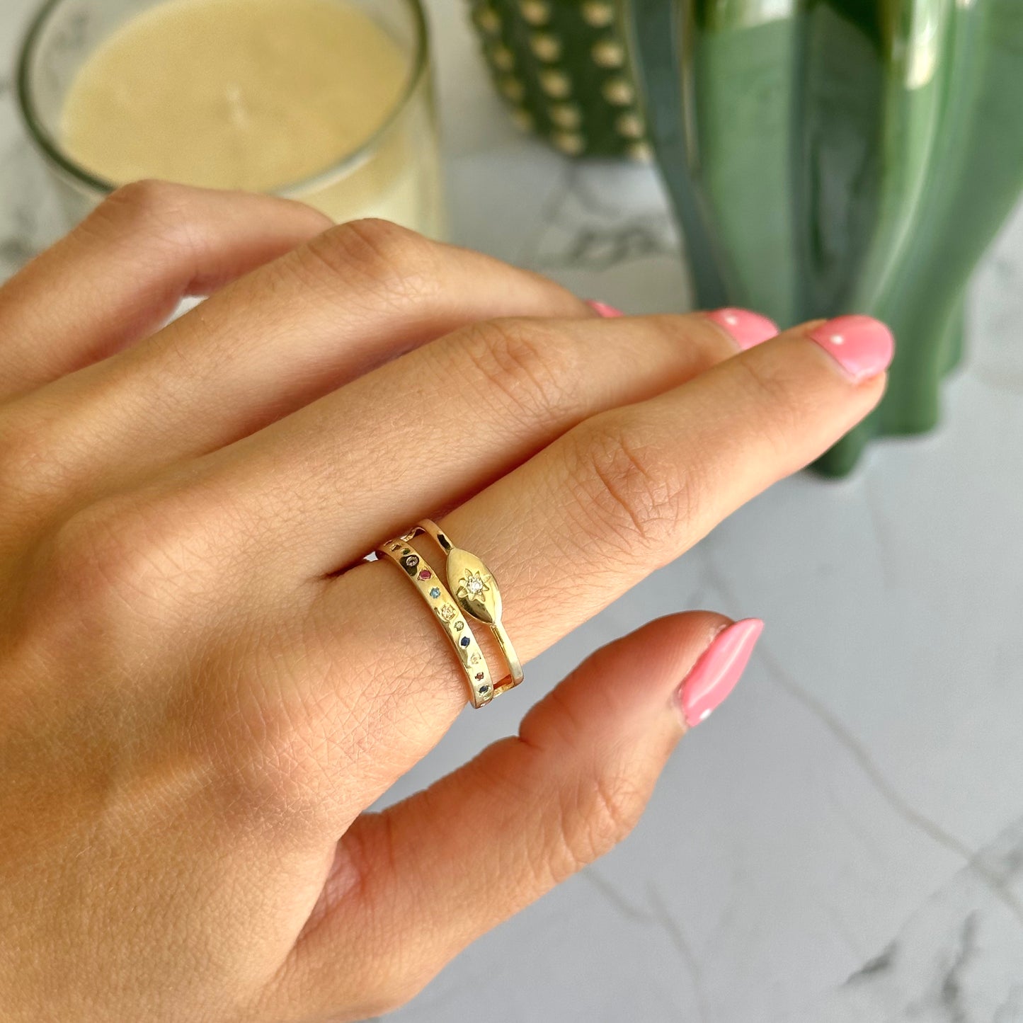 Anillo Doble Colors s925