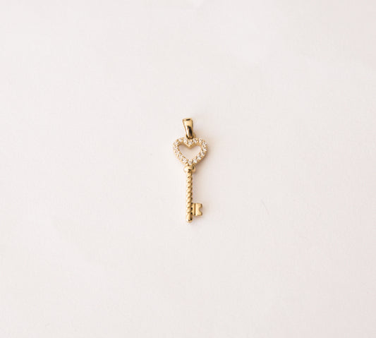 Dije Llave Corazón Oro 10kt