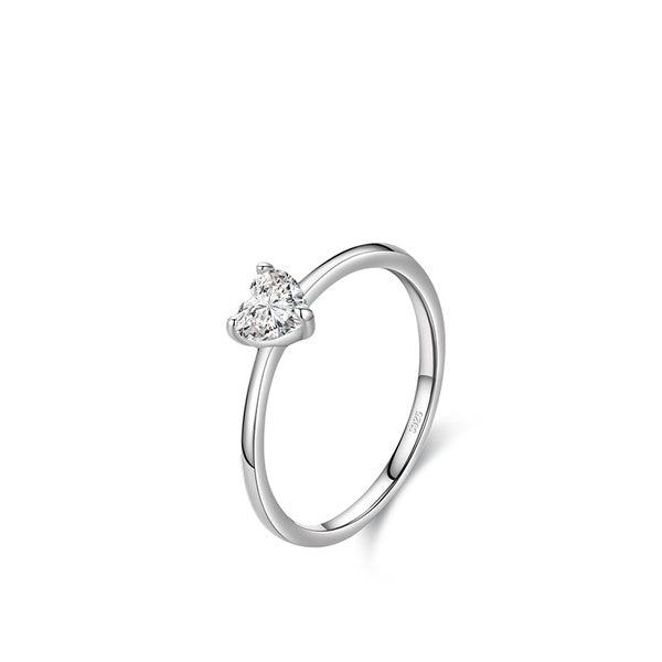 Anillo Zirconia Corazón s925