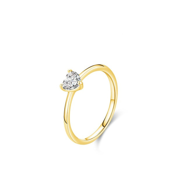 Anillo Zirconia Corazón s925