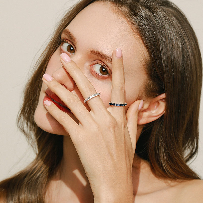 Anillo Blue Diamond s925