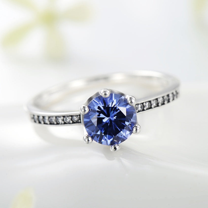 Anillo Azul Crown s925