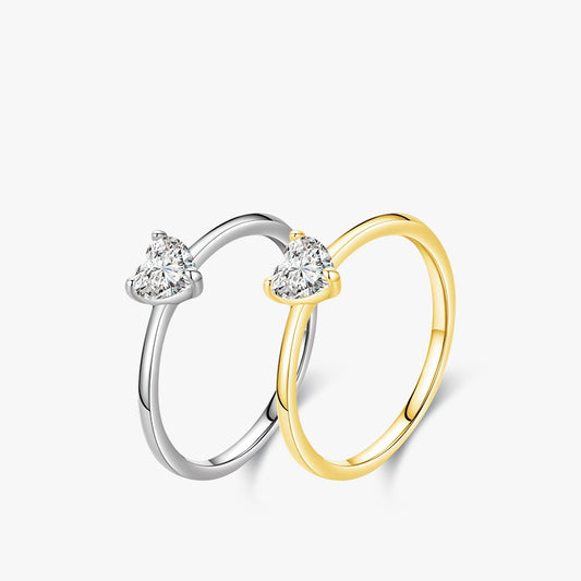 Anillo Zirconia Corazón s925