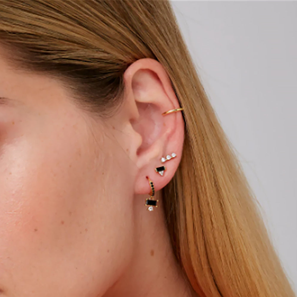 Aretes Black Stone s925