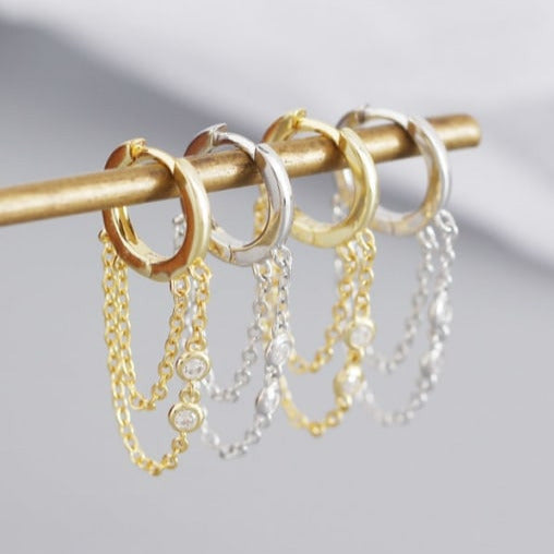 Hoops con cadena s925