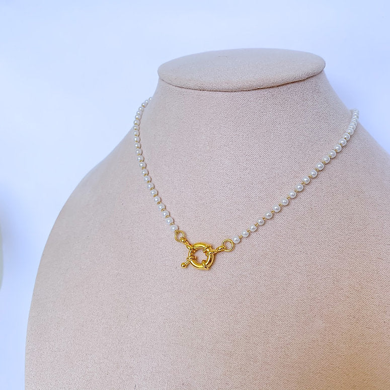 Choker bandola mini con perlas