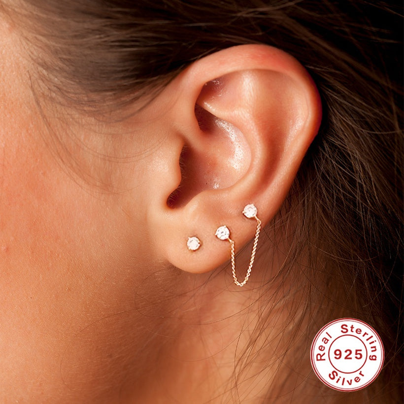 Set de Piercings Cadena doble s925