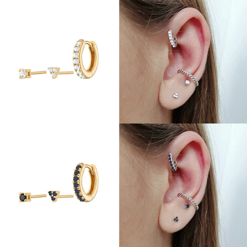 Set de piercings Huggie s925