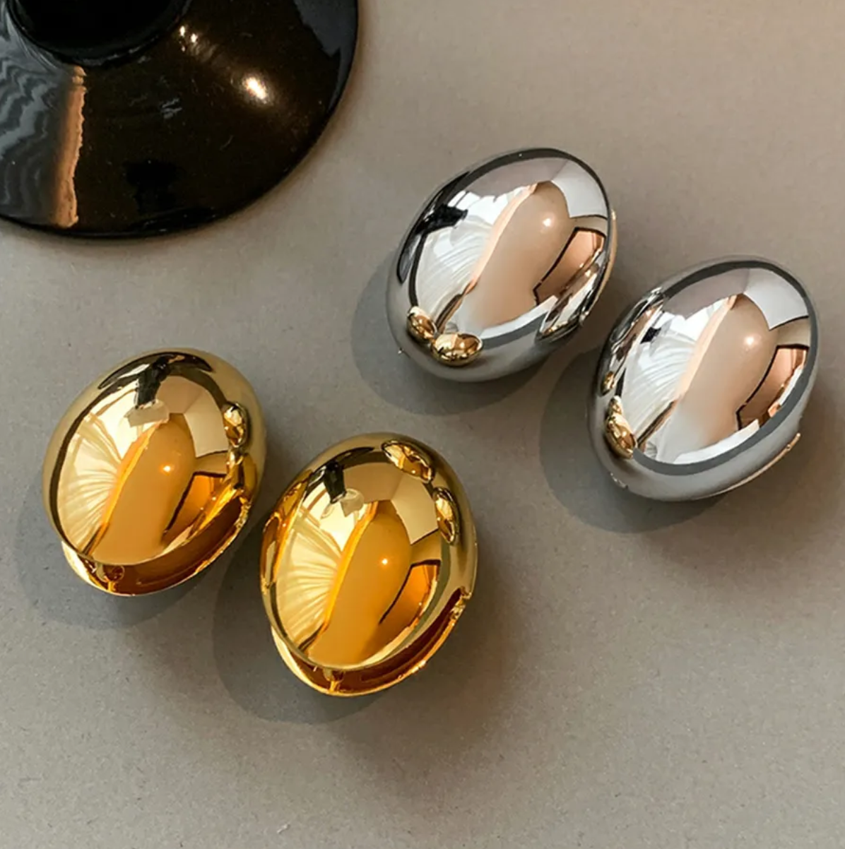 Arete Burbuja Ovalado
