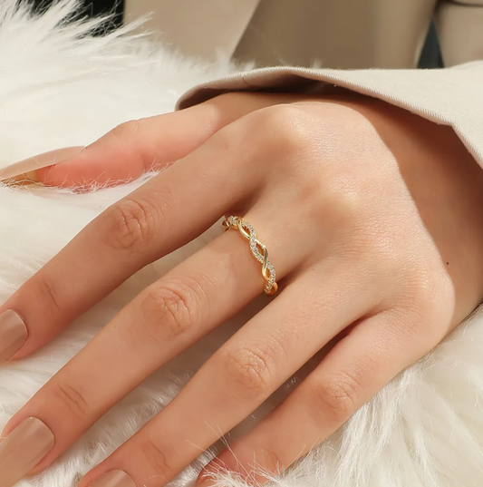 Anillo zirconia liso