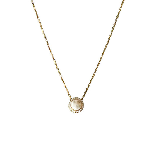 Collar Perla con Halo s925
