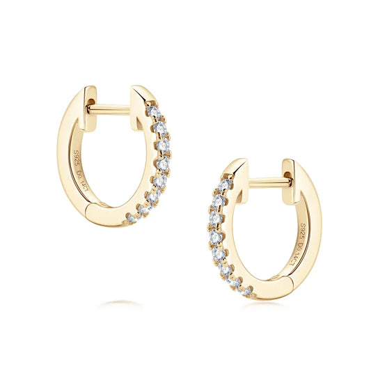 Arracadas con Moissanitas 0.27ct tw GRA