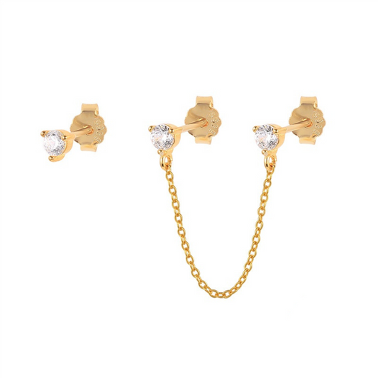 Set de Piercings Cadena doble s925