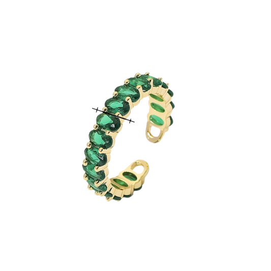 Anillo Baguette verde