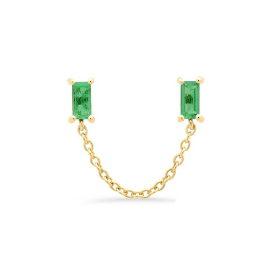 Arete doble Baguette s925