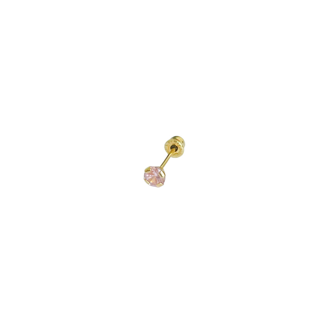 Broquel zirconia rosa Oro 10kt