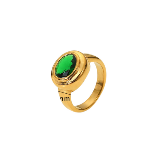 Anillo Chunky verde