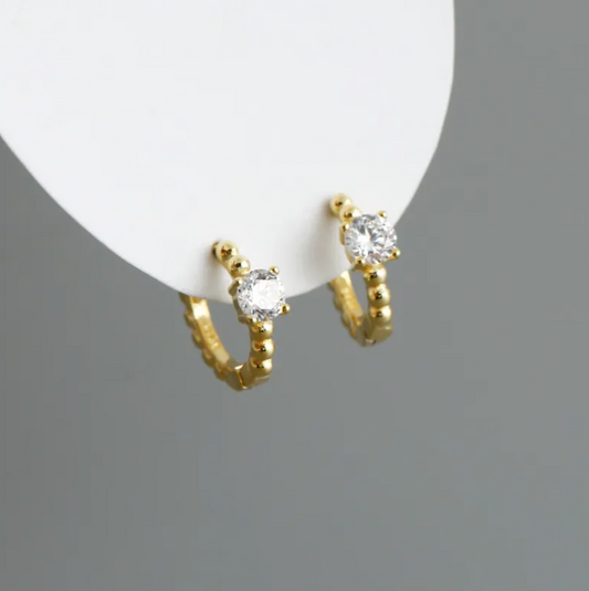Hoops Burbujas con Zirconia s925
