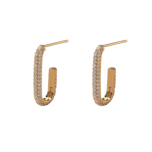 Hoops rectangulares pavé