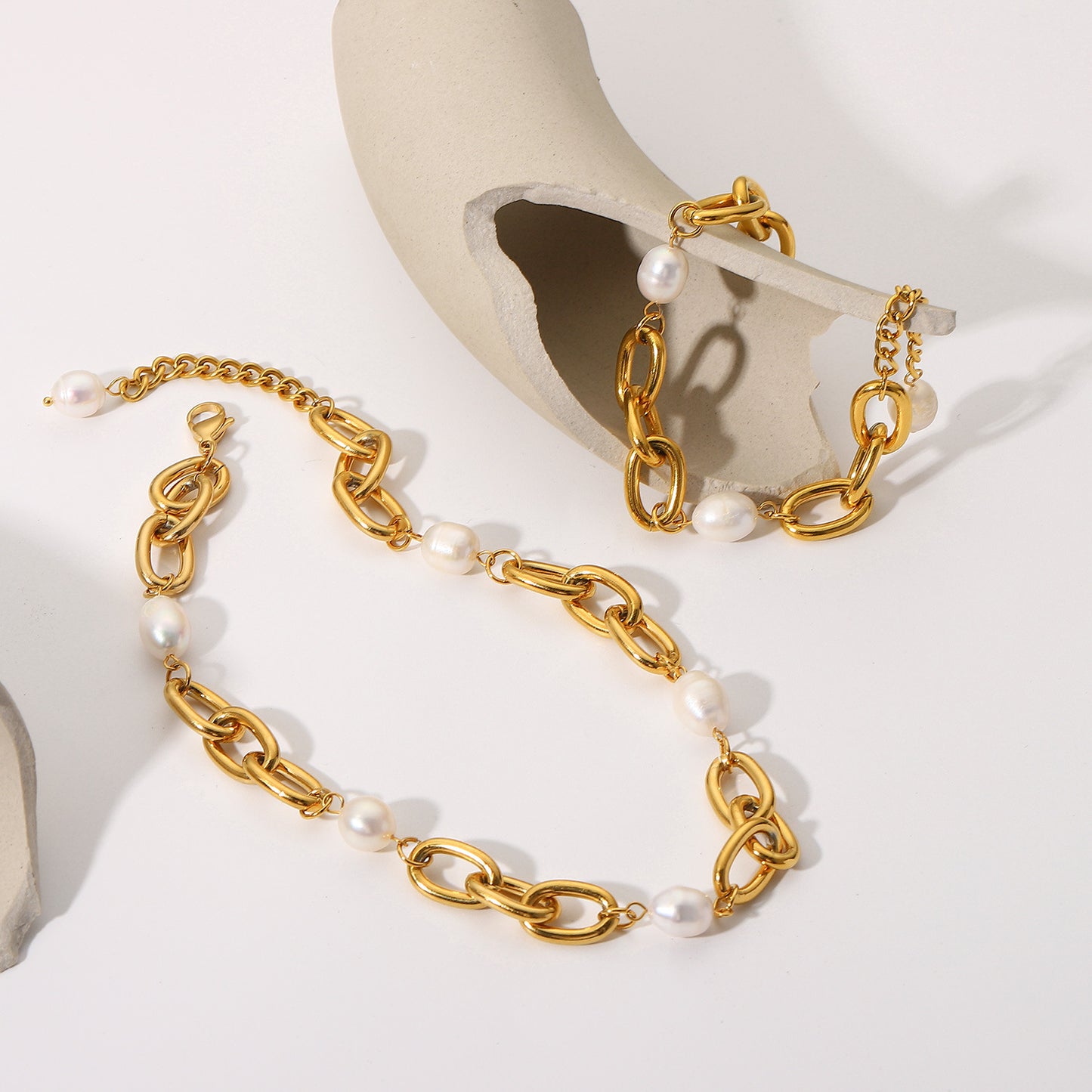 Collar con perlas chunky