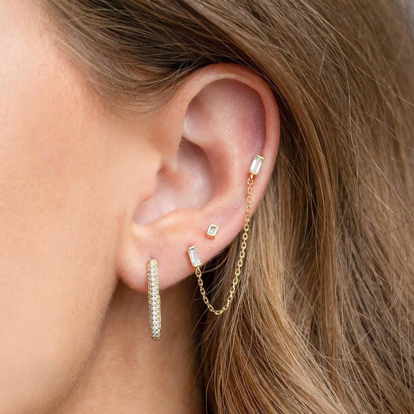 Hoops rectangulares pavé